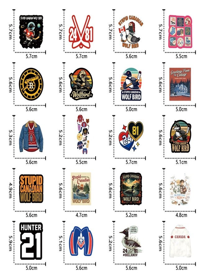CPORER 110Pcs Stupid Canadian Wolf Bird Stickers Funny Heated Hockey Romance Books Sticker Aesthetics Rivalry Decal Waterproof Vinyl for Laptop, Water Bottle, Skateboard, Scrapbooking, Party Favors - Image 4