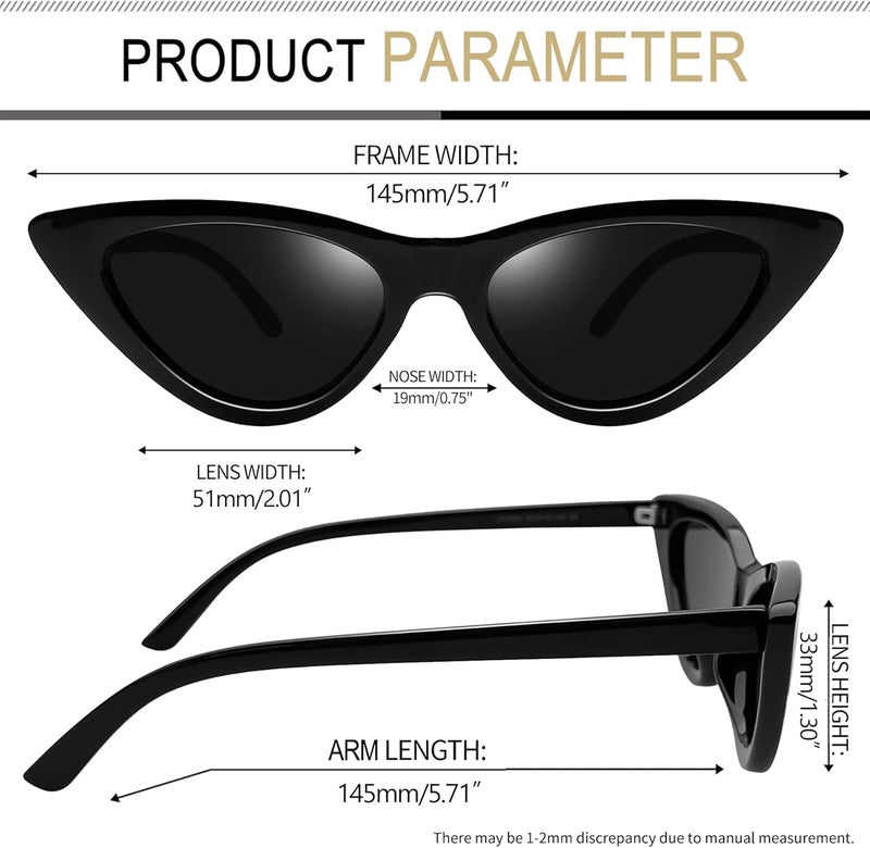Joopin Polarized Cat Eye Sunglasses for Women Vintage Cateye Sun Glasses UV400 Protection - Image 3