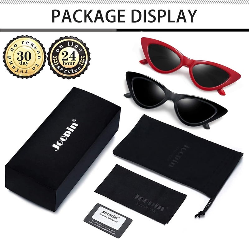 Joopin Polarized Cat Eye Sunglasses for Women Vintage Cateye Sun Glasses UV400 Protection - Image 5