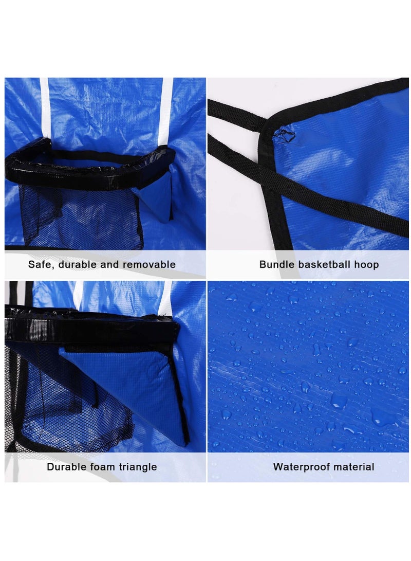 Excefore Trampoline Basketball Hoop Goal Kit, Trampoline Basketball Attachment with Enclosure 3 Mini Balls and 1 Pump for Kids Adults Indoor Outdoor Play Game, Easy to Install - Image 5