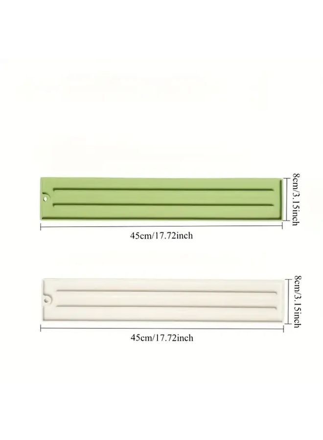 Green Silicone Spatula Storage Mat Multifunctional Countertop Organizer Spoon Rest Lid Holder - Image 4