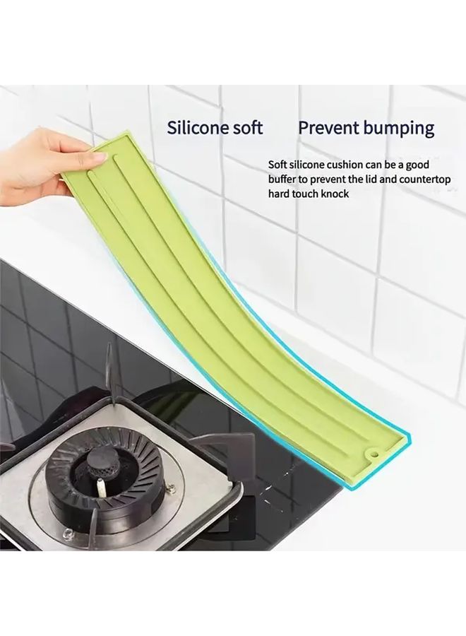 Green Silicone Spatula Storage Mat Multifunctional Countertop Organizer Spoon Rest Lid Holder - Image 5