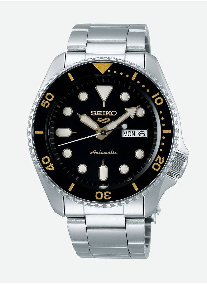 Seiko - 5 Sports Automatic Black Dial Stainless Steel Watch SRPD57K1 - Image 1