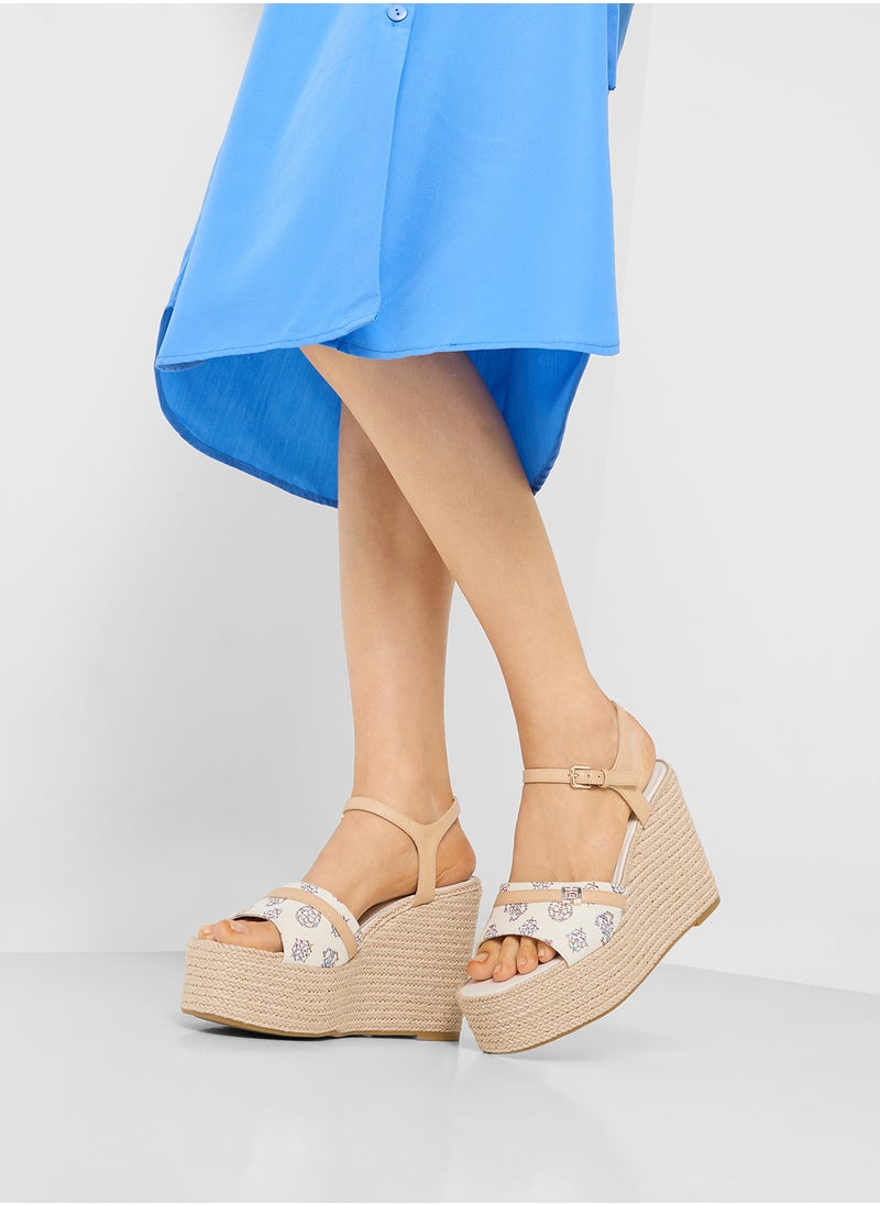 GUESS Ankle Strap High Heel Wedges Sandals  - Image 5