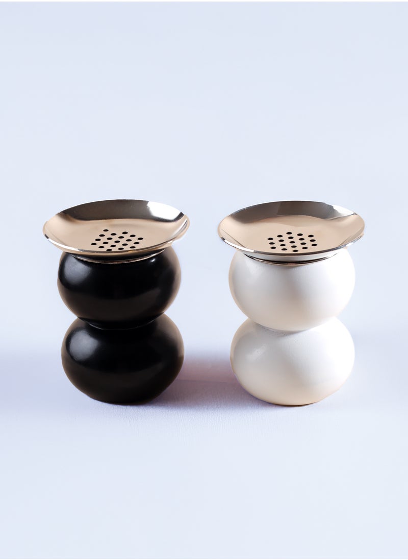 ENTRY HOME Modern Mini Incense Burner with an Elegant and Simple Design -Black Color