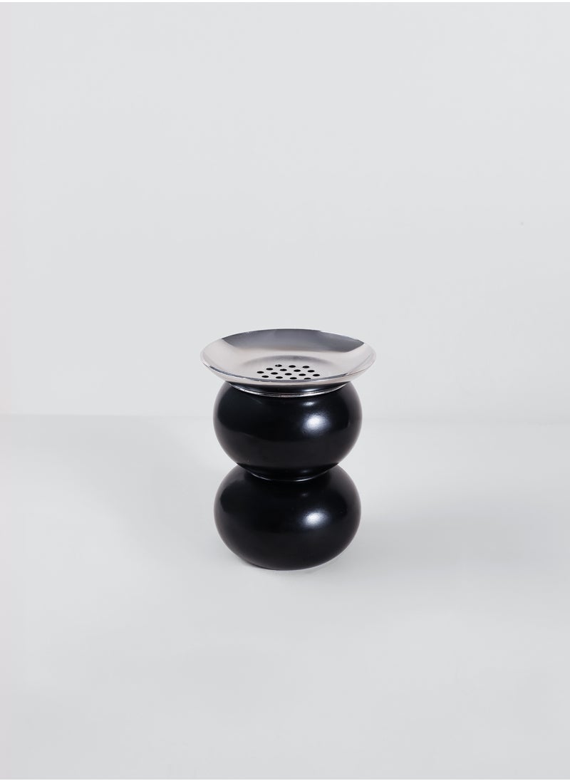 ENTRY HOME Modern Mini Incense Burner with an Elegant and Simple Design -Black Color
