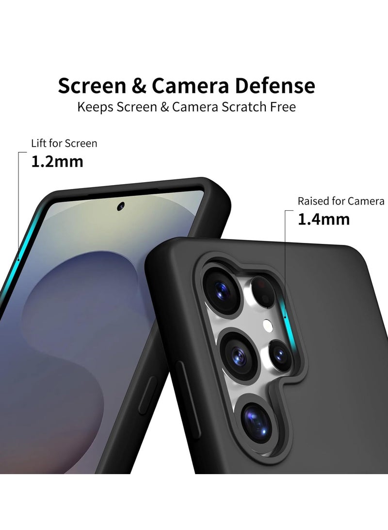 BORTONY Samsung Galaxy S25 Ultra Case Cover Silicone Stand Strap Slim Fit Soft Touch Protective Case Bumper Shell Anti Scratch Phone Grip Cover for Samsung Galaxy S25 Ultra 5G 6.9-inch - Image 5