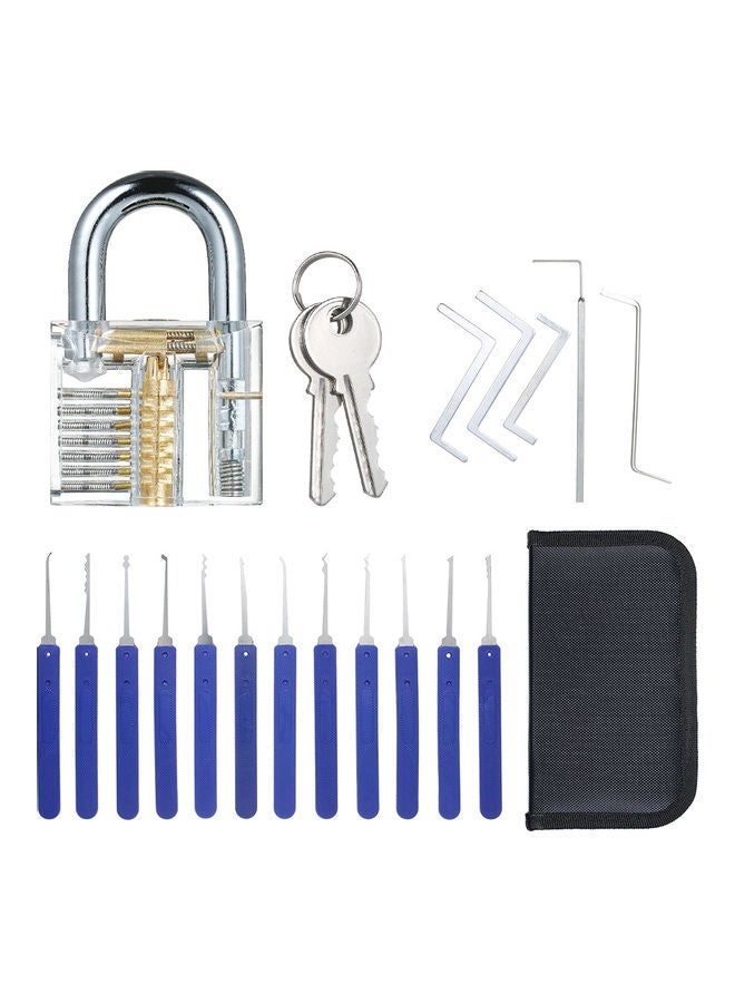 NIBEMINENT 17- Piece Lock Picking Tool Kit Multicolour  - Image 1