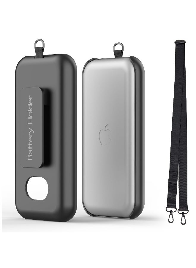 Generic - Portable Waterproof Battery Case for Apple Vision Pro VR with Clip and Strap, All-Around Protection for VR Accessories in Black - Image 1