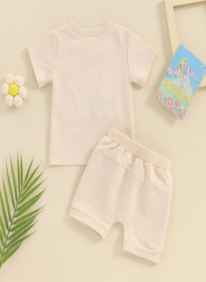 BULINGNA Baby Boy Cousin Matching Outfit Set Short Sleeve Letter Embroidery Top with Shorts Big Cousin Announcement Clothes (Big Cousin, 4-5 Years) - Image 3