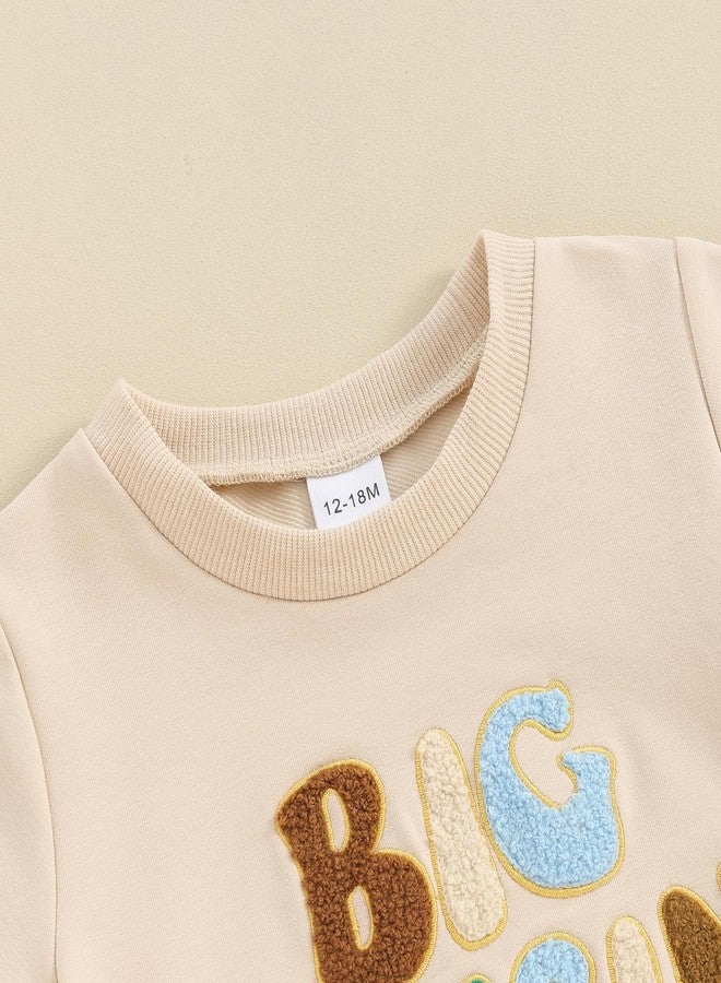 BULINGNA Baby Boy Cousin Matching Outfit Set Short Sleeve Letter Embroidery Top with Shorts Big Cousin Announcement Clothes (Big Cousin, 4-5 Years) - Image 4