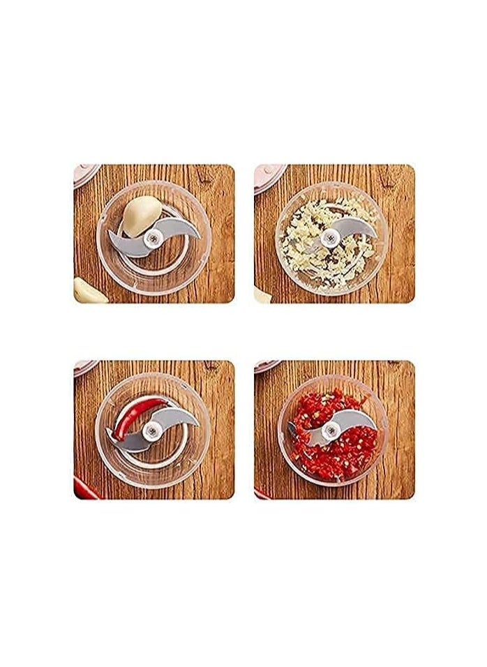 VIO Mini Garlic Chopper Garlic Mincer Crusher Masher Portable Rechargeable Chopper for Garlic Fruits Tomatoes Onions Vegetables Meat Pepper Mini Food Processor Baby Food Chopper  - Image 2