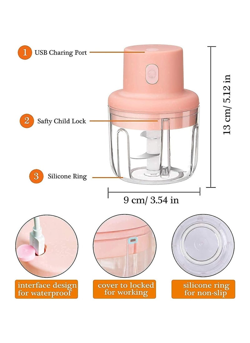 VIO Mini Garlic Chopper Garlic Mincer Crusher Masher Portable Rechargeable Chopper for Garlic Fruits Tomatoes Onions Vegetables Meat Pepper Mini Food Processor Baby Food Chopper  - Image 5