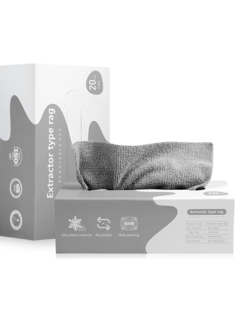 Multi-Color Reusable Microfiber Cleaning Cloths 20 pieces – Tissue Box Style - Image 2