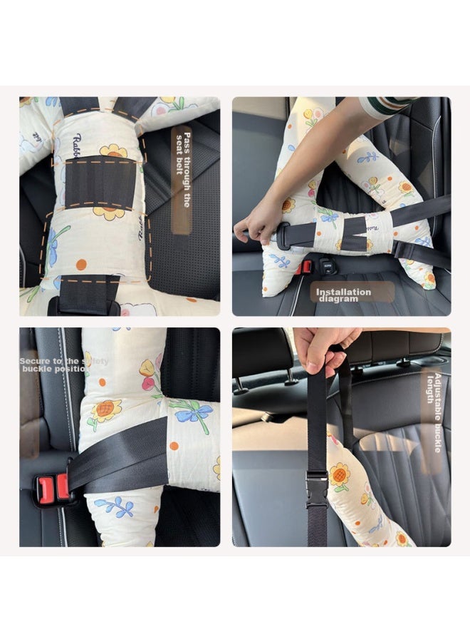DiGallen Digalun Children's Car Sleeping Aid, Rear Seat Car Pillow, Kids Long-distance Car Cushion, Seat Belt Anti-choke - Image 3