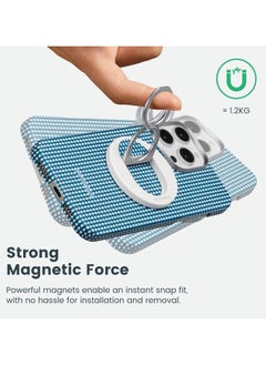 PITAKA PITAKA MagSafe Phone Grip, 360 Degree Rotation Magnetic Phone Grip Compatible with iPhone 16/15/14/13/12 MagEZ Grip 3 - Forest Green  - Image 3