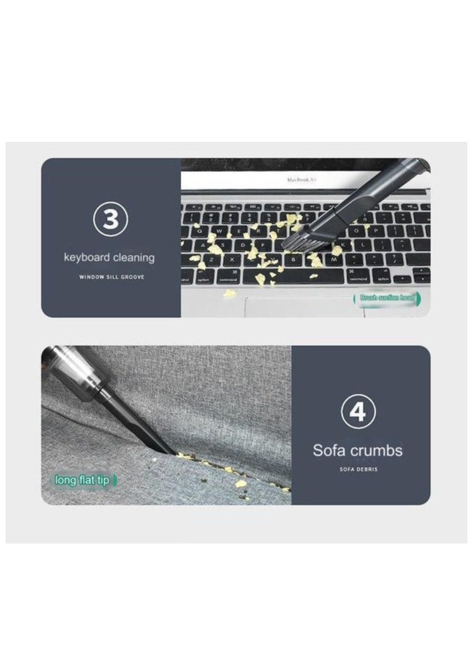 مكنسة كهربائية للسيارة مزدوجة الاستخدام، منفاخ مكنسة كهربائية محمولة باليد لتنظيف السيارات - Image 5