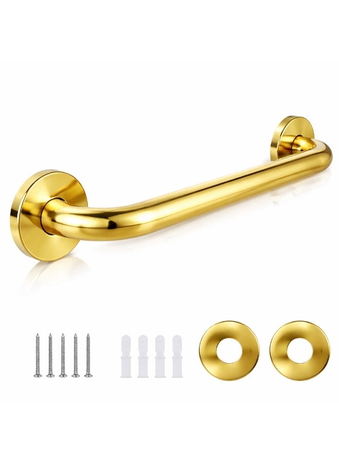 رونا مقبض أمان RONA 46 سم ذهبي لامع للحمام مانع للانزلاق مقاوم للصدأ دعم للدش - Image 1