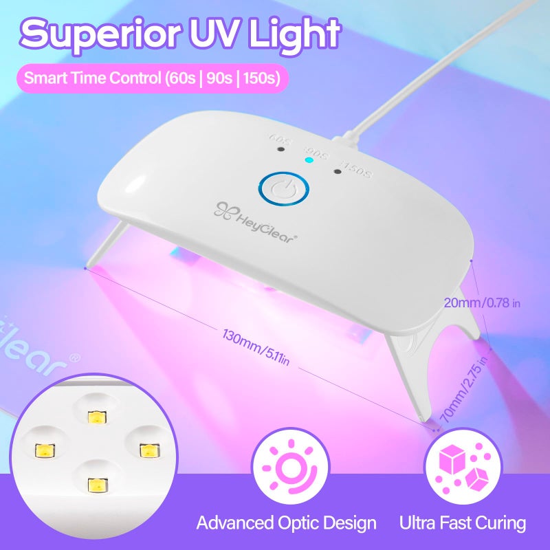 HeyClear UV Resin Molds Jewelry Making Kit with Light -300g Super Clear, Hard, Low Odor, Premixed and Fast Curing for Keychains, Earrings, DIY Craft Decorations - Image 4