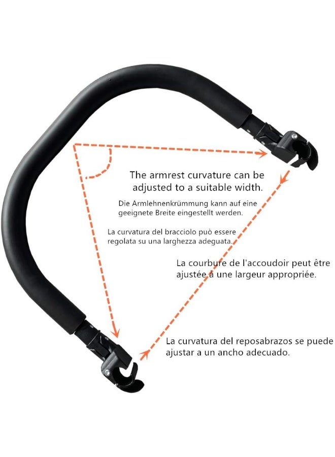 Ezkindheit Bumper Bars For Prams, Stroller Accessories For Babyzen yoyo, Black PU Leather Buggy Armrest - Image 4