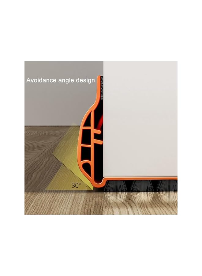 Under Door Draft Stopper with Brush, Upgrade Cuttable Under Door Seal Blocker Insulator Door Sweep Weather Stripping Noise Stopper Strong Adhesive 36.6" Length