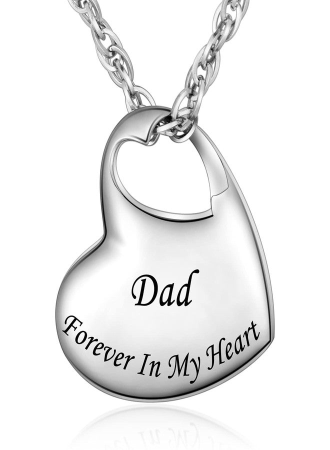abooxiu Heart Urn Necklaces for Ashes Cremation Necklace for Ashes for Family Stainless Steel Cremation Jewelry - Forever in My Heart, Stainless Steel, stainless steel - Image 1
