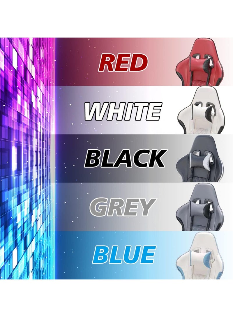 Beauenty Gaming Chair Office Chair with Footrest Racing Ergonomic Chair Leather Reclining Video Game Chair Adjustable Armrest High Back Gamer Chair with Headrest and Lumbar Support (Black) - Image 5