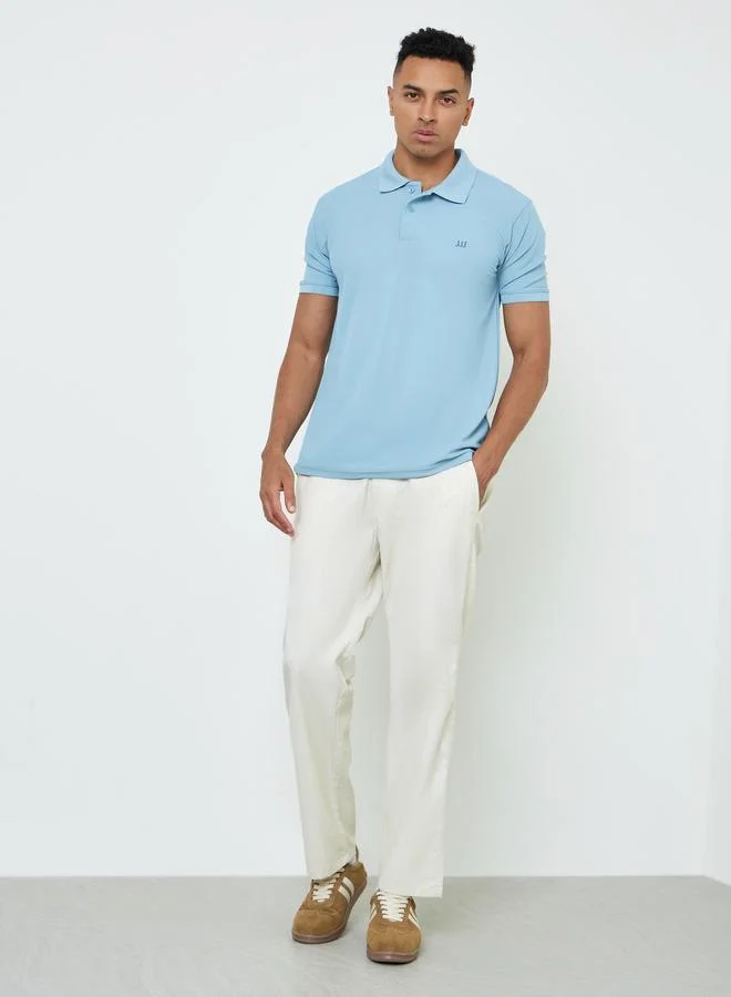 ستايلي Men Regular Fit Polo with Rib Collar