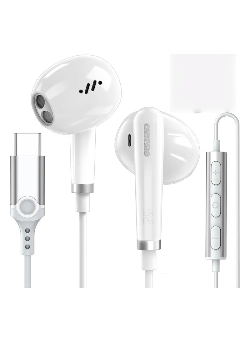 عام سماعات USB-C - سماعات Type-C، سماعات سلكية ستريو عالية الدقة مع ميكروفون وتحكم في مستوى الصوت - Image 1