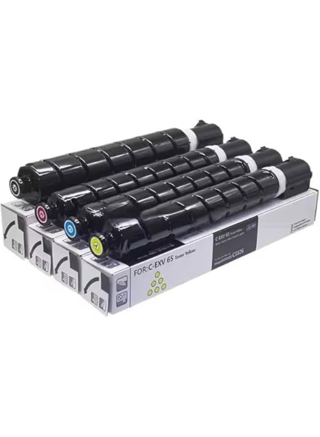 Terabyte C-EXV 65 Full Set High Yield Toner Cartridge Is Compatible with Canon IR Adv DX-C5840i, DX-C5850i, DXC5860i, DXC5870i (C-EXV 65 Black, Cyan, Yellow, Magenta) - Image 2