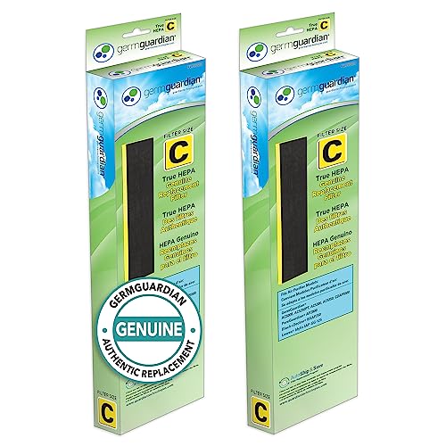 GermGuardian Air Purifier Filter FLT5000 Genuine HEPA Replacement Filter C for AC5000 AC5000E AC5250PT AC5350B AC5350BCA AC5350W AC5300B Germ Guardian Air Purifiers