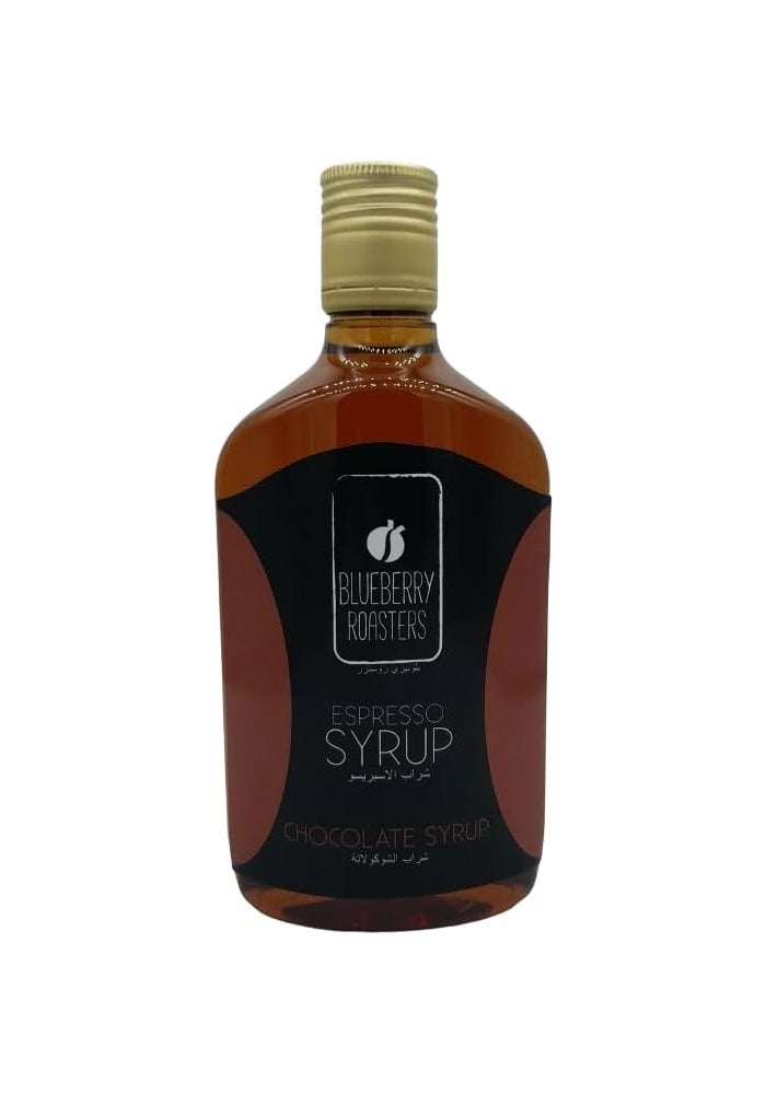 Blueberry Roasters Chocolate Syrup - 500 ml Espresso Syrup for Beverages and Desserts