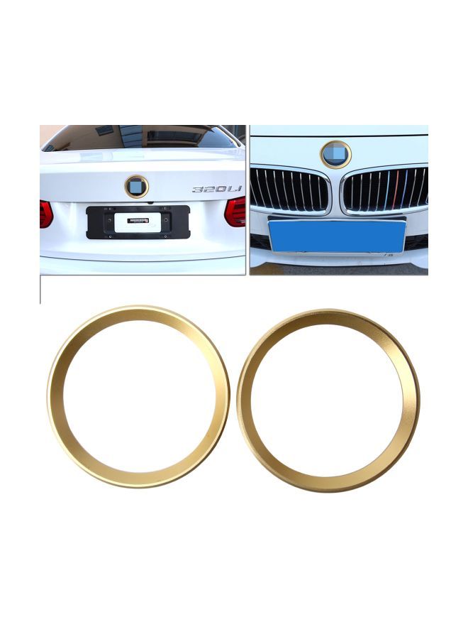NIBEMINENT Pack Of 2 Hood Emblem Ring Sticker For BMW 5 Series - Image 3