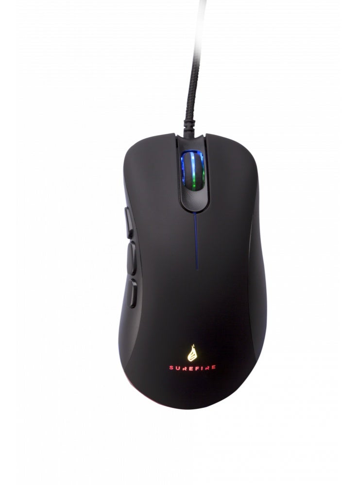 شور فاير ماوس الألعاب SureFire Condor Claw 8 أزرار I ماوس ألعاب I إضاءة RGB I ماوس كمبيوتر 6400 DPI I 8 أزرار قابلة للبرمجة I USB 3.2 GEN 1 و USB 2.0 I ويندوز، ماك وكونسول I مدعوم من Verbatim - Image 3