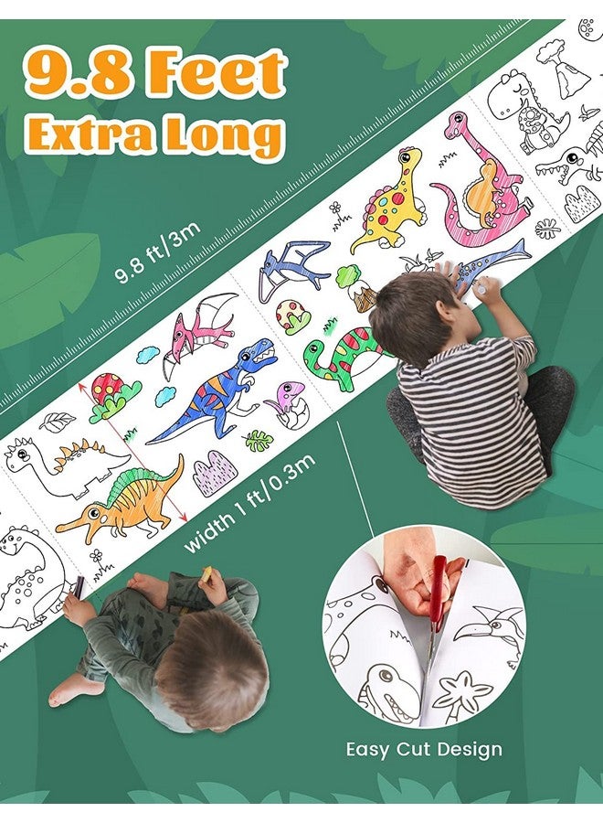 KolorFish KolorFish Coloring Re-Stick Drawing Paper Roll For Kids, 118X12 Inch Large Coloring Poster For Toddlers, Art Paper Crafts Coloring Tablecloth Ideal Gift For Class Home Birthday Party,Watercolor - Image 4
