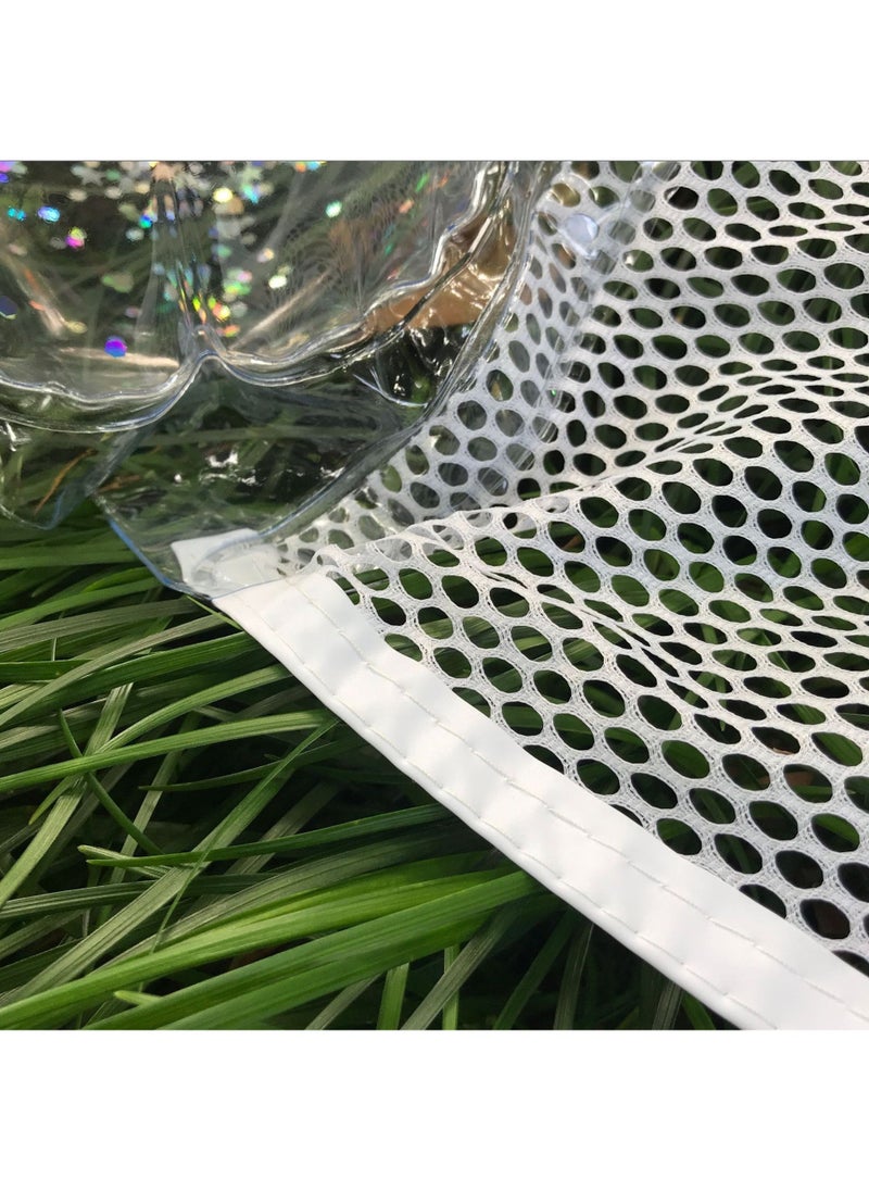 Generic Factory hot sale PVC water transparent recliner foldable inflatable hammock with sequins floating row adult recliner cross border - Image 3