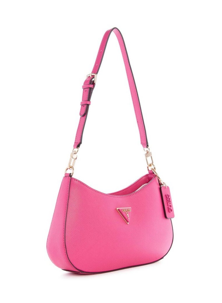 جس حقيبة كتف GUESS Noelle Saffiano - أناقة وردية في كل تفاصيلها - Image 3