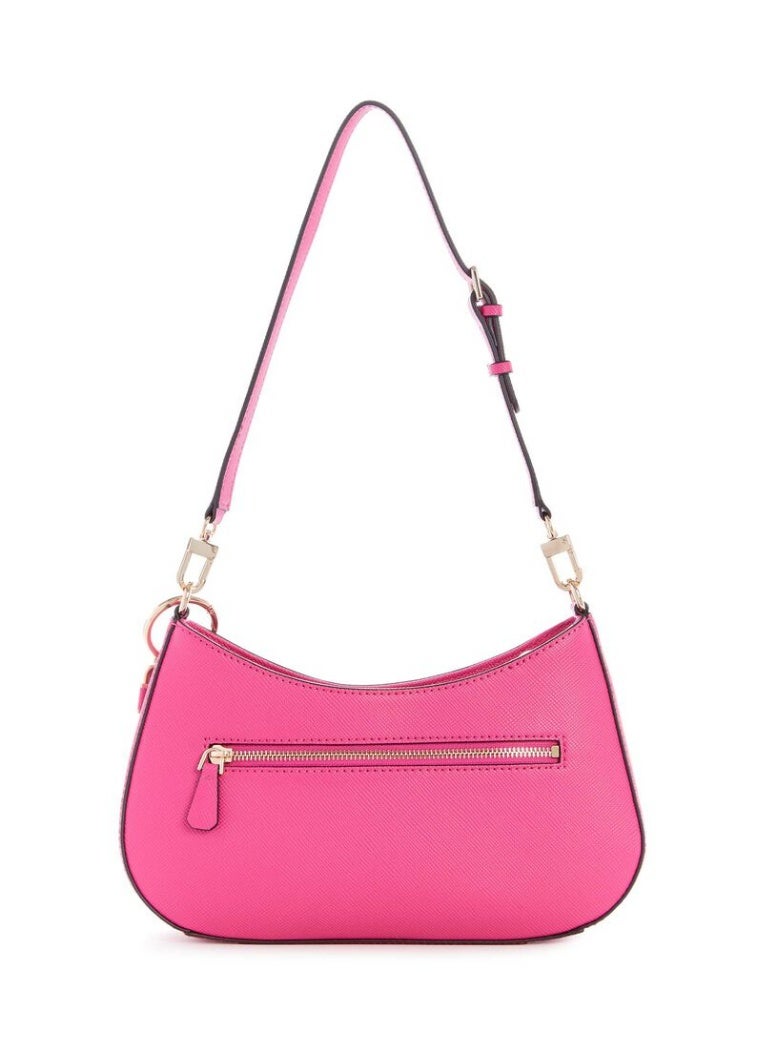 جس حقيبة كتف GUESS Noelle Saffiano - أناقة وردية في كل تفاصيلها - Image 2