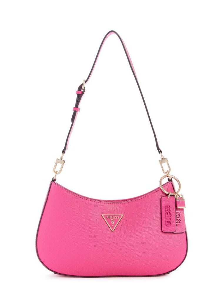 جس حقيبة كتف GUESS Noelle Saffiano - أناقة وردية في كل تفاصيلها - Image 1