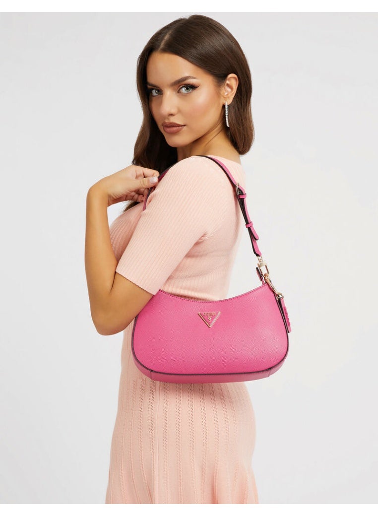 جس حقيبة كتف GUESS Noelle Saffiano - أناقة وردية في كل تفاصيلها - Image 5