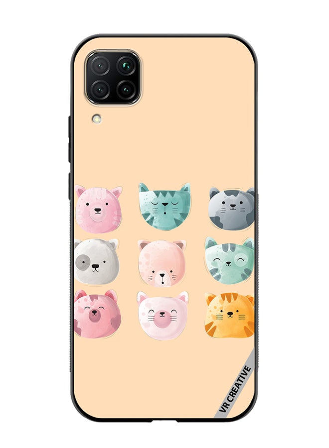 VR CREATIVE Protective Case Cover For Huawei Nova 7i/P40 Lite Cute Faces Design Multicolour - Image 1
