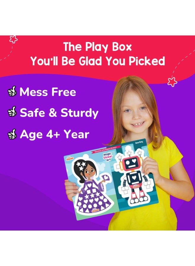 Smartivity 5-in-1 Montessori Play Box Kids 4-6 Years | 5 Educational Activities Kit Birthday Gift for Boys & Girls I Brain Boosting Toy I Builds Vocabulary, Matching, Counting Skils 4 to 6 Years Old - Image 3