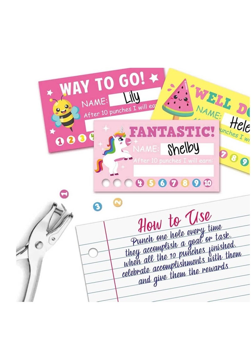 Generic - Student Behavior Incentive Punch Cards, Pack of 250 Reward Punch Cards - Incentive and Loyalty Cards for Business, Classroom, and Students - Student Awards, Teachers - 2 x 3 inches, 5 Styles - Image 1