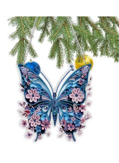 Excefore Diamond Painting Kits for Adults for Beginners DIY Hanging Diamond Art Pendant Painting Kit 9.2x9.7inch Butterfly DIY 5D Diamond Art Kits Special Crystal Gem Craft Painting Kit Ornament  - Image 4