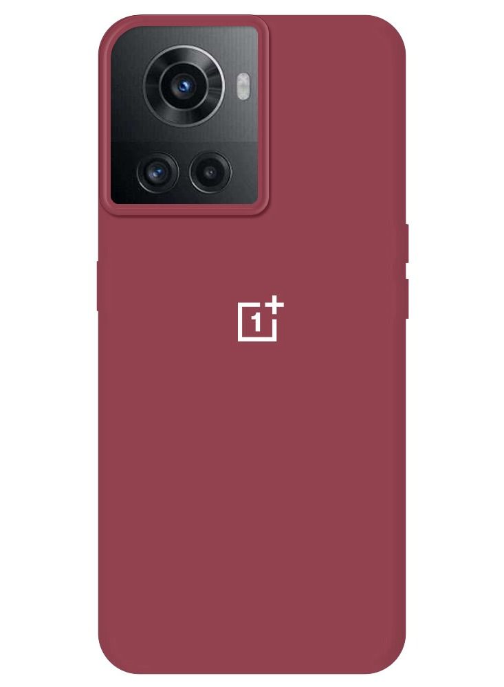 CATANES OnePlus 10R Case Silicone Cover Soft and Durable Comfortable to Grip Soft Flexible Rubber Protective Case Maroon - Image 4