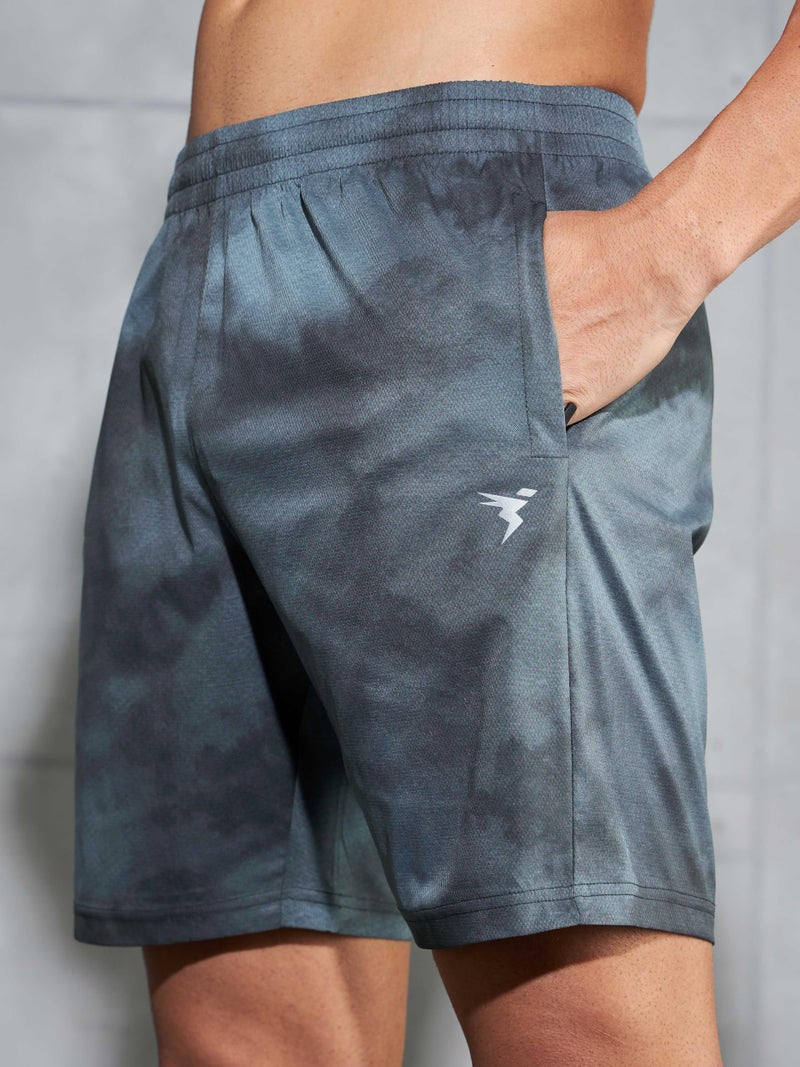 TECHNOSPORT Men's Polyester Slim Fit Shorts for Running, Sports & Gym Workout - (MSP829GSE_Green Smoke_L) - Image 4