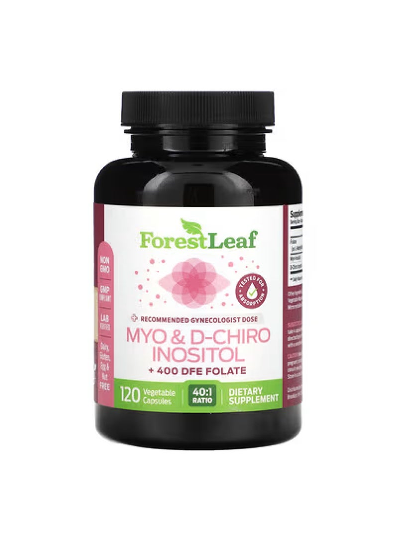 Myo & D-Chiro Inositol, 120 Vegetable Capsules