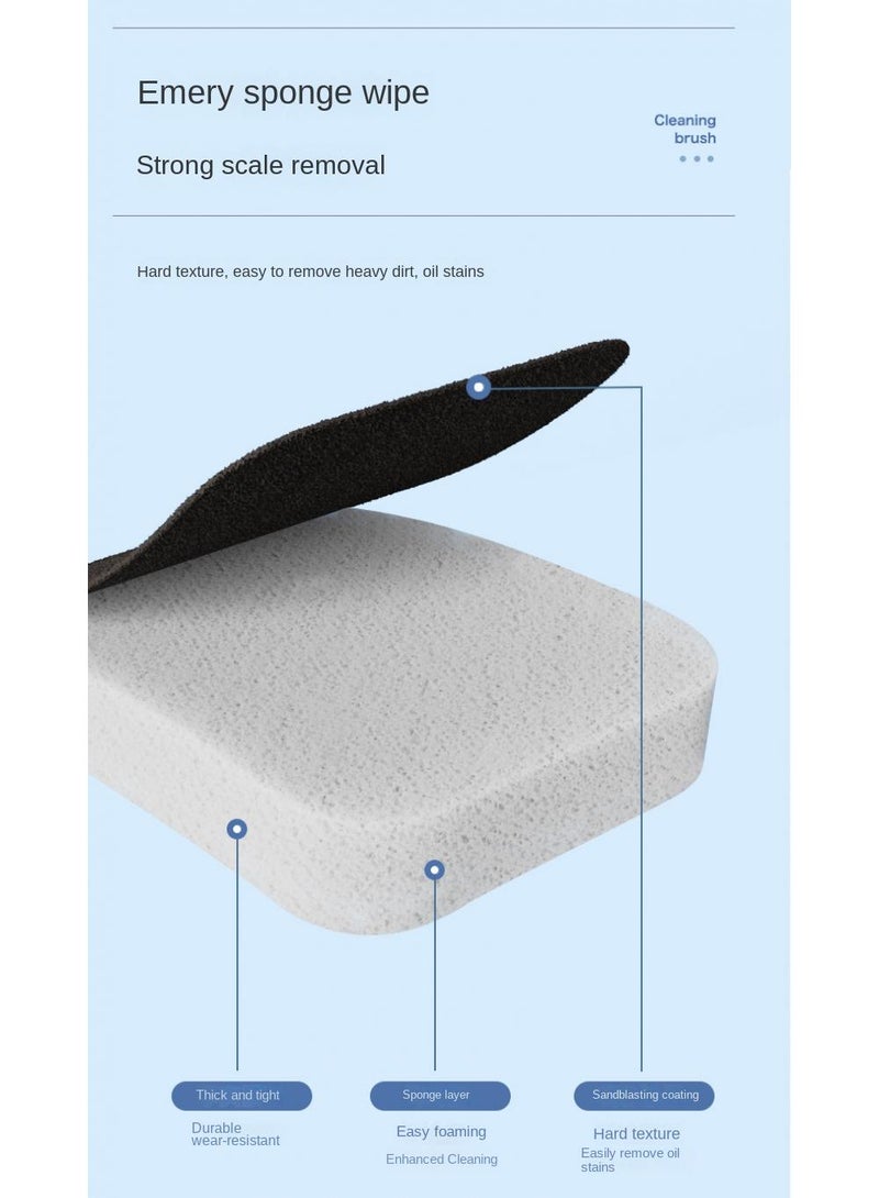 General 10 Pcs Disposable Dishwashing Brushes Diamond Sand Replacement Heads  - Image 2