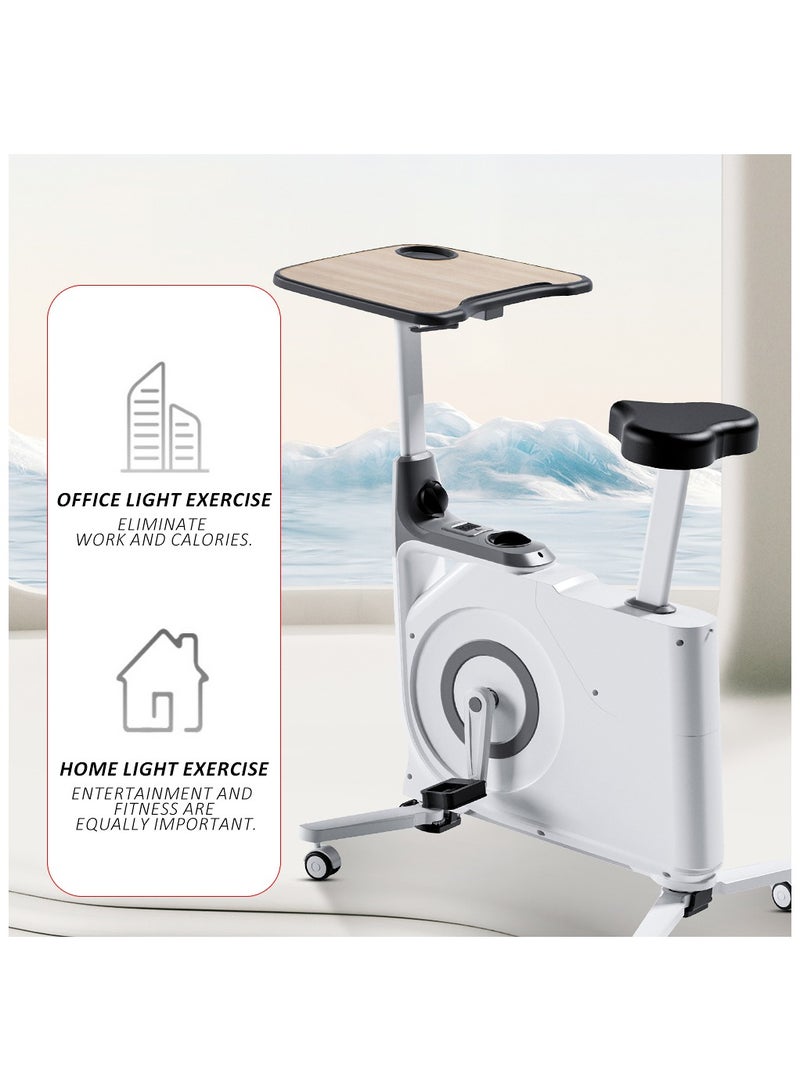 Generic Exercise Bike with Desk Home Office Fitnessbike 8 Level Magnetic Resistance Foldable Base LCD Monitor  - Image 3