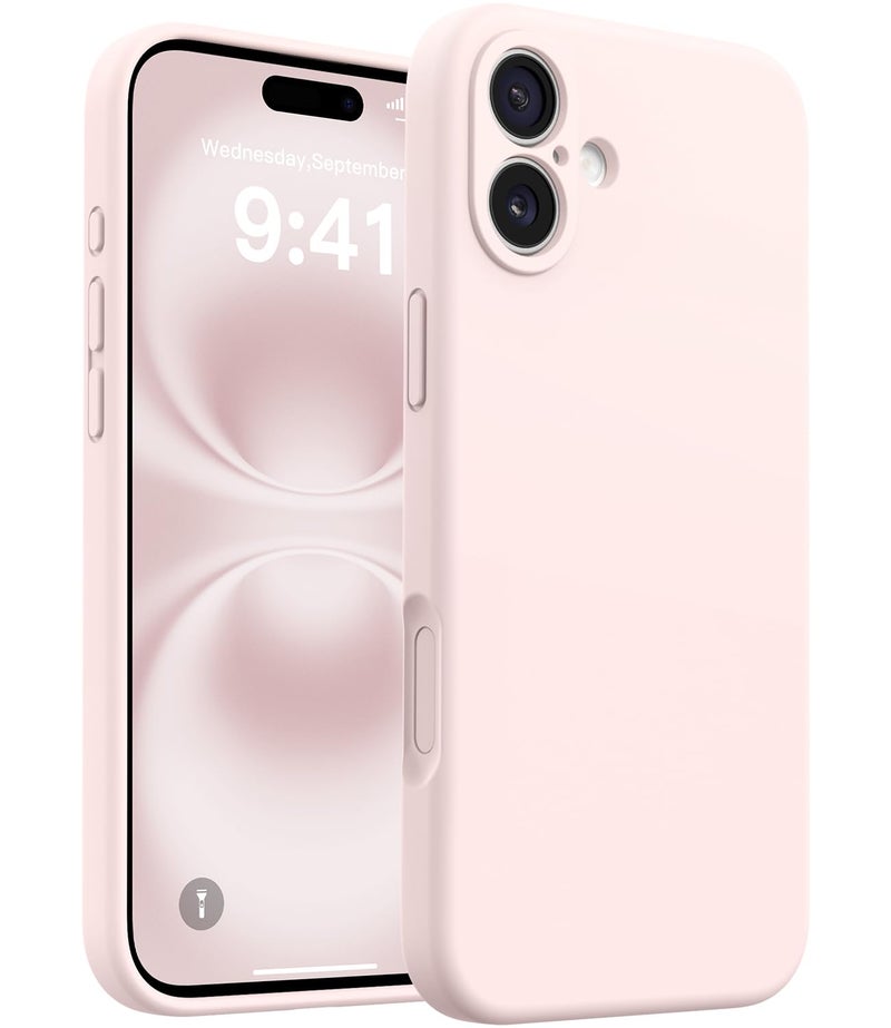 AOTESIER Magnetic for iPhone 16 Plus Case, Upgraded Silicone | Full Camera Protection | Integrated Camera Control Button | MagSafe Compatible | Anti-Scratch Microfiber Lining Phone Case, Chalk Pink - Image 1